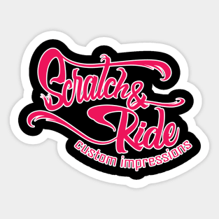 Scratch & Ride Brand (Magenta Red Logo) Sticker